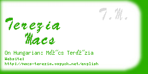 terezia macs business card